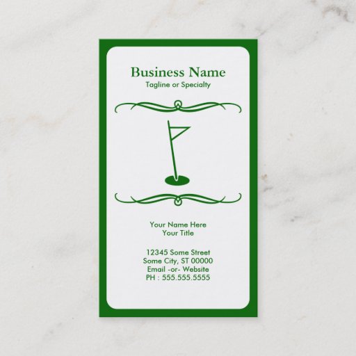 Customizable mod golf business card