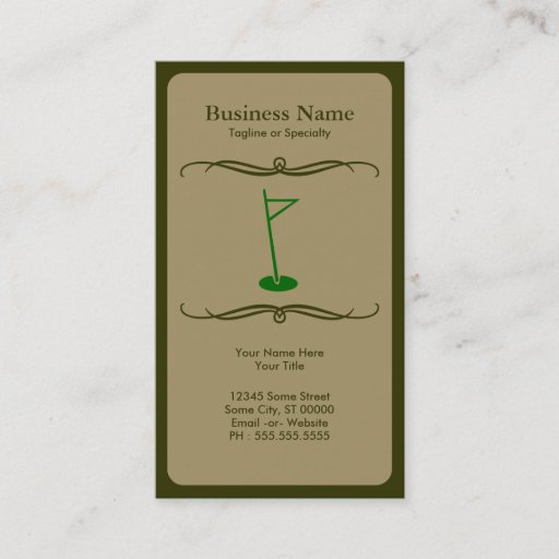 Customizable mod golf business cards
