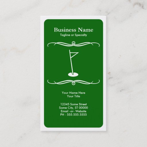 Customizable mod golf business cards