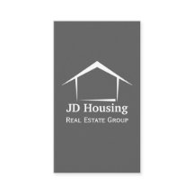 Mod gray white Classy Real estate businesscards