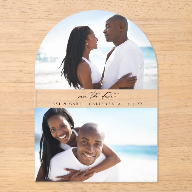 MOD H Duo Photo Save the Date Arc (Front)
