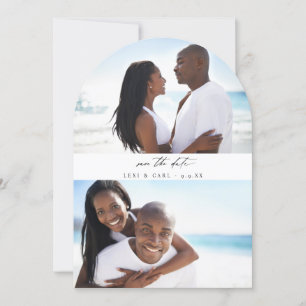 MOD H Duo Photo Save the Date Arc Invitation