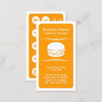 Mod Hamburger Loyalty Card by identica at Zazzle