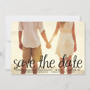 Mod Handwritten Script Save the Date Announcement