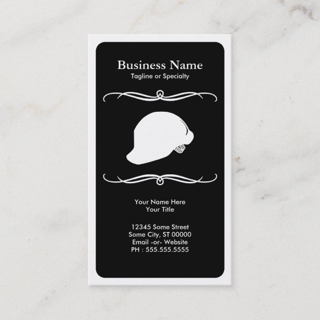 mod hard hat business card (Front)