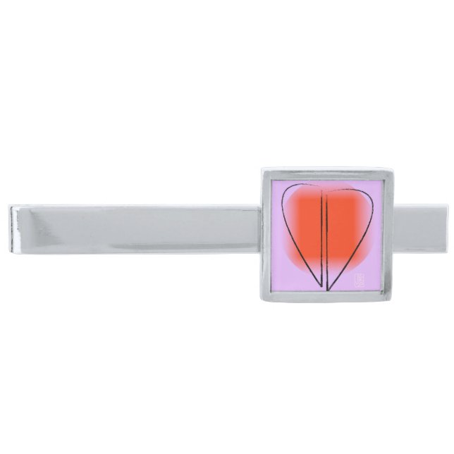 Mod Heart Love Tie Clip (Front)
