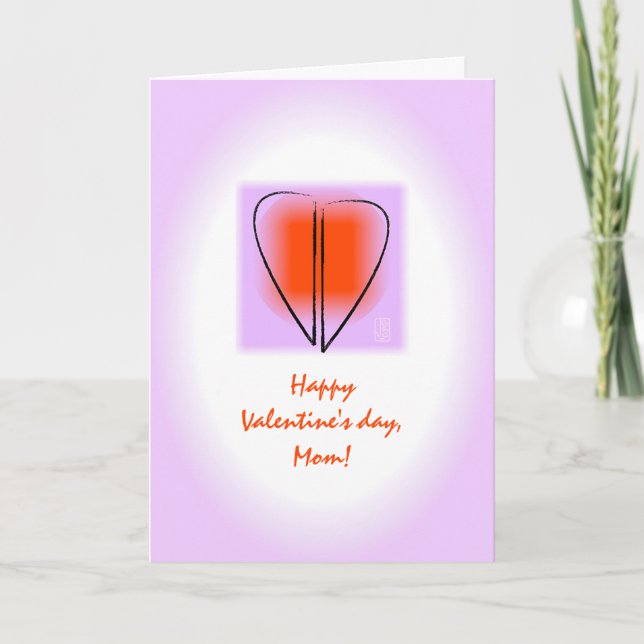 MOD Heart Love To Mom Valentine Card (Front)