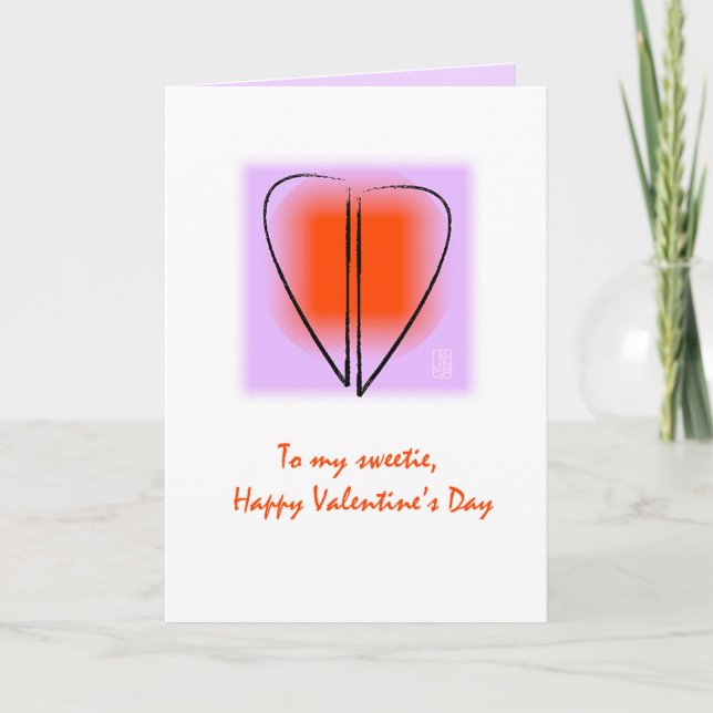 MOD Heart Love To My Sweetie Valentine Card (Front)