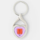Mod Heart Twisted Heart Metal Keychain