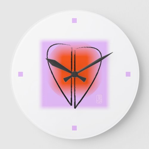 Mod Heart Wall Clock