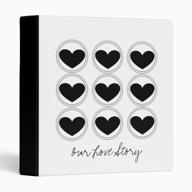 Mod Hearts Love Story Binder (Front/Spine)