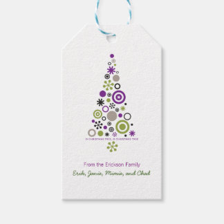 Mod Holiday Christmas Tree (Personalized) Gift Tags