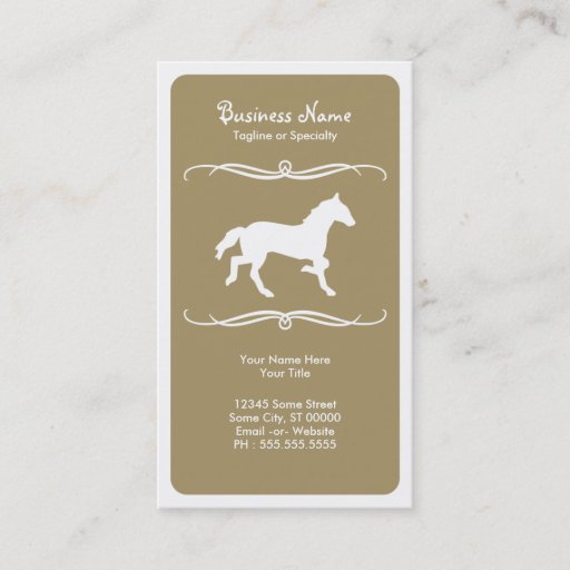 Customizable mod horse business cards