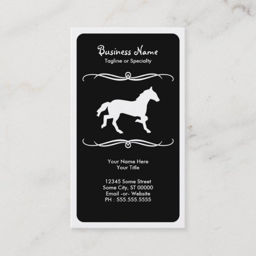 mod horse business card
