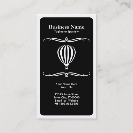 Customizable mod hot air balloon business card template