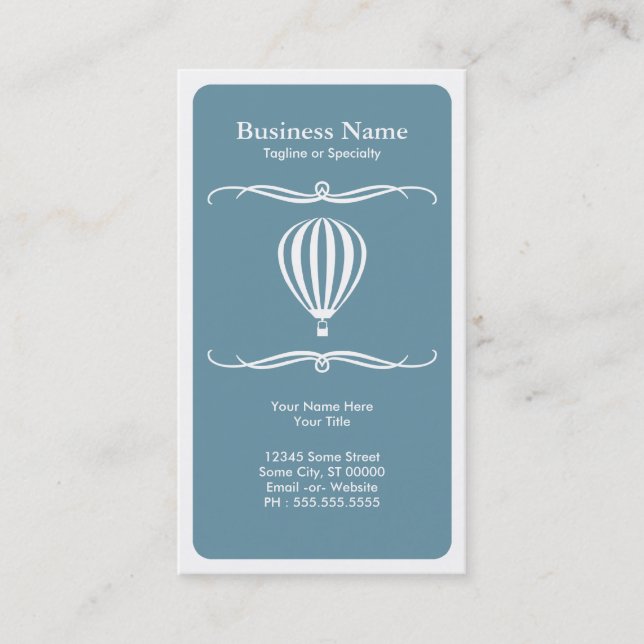mod hot air balloon business card (Front)