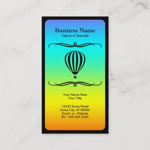 mod hot air balloon business card