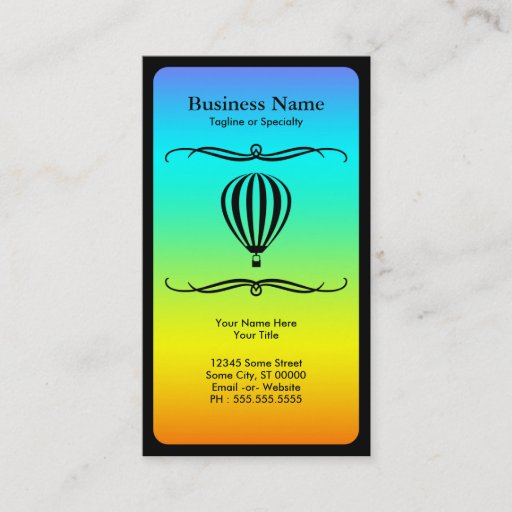 Customizable mod hot air balloon business card