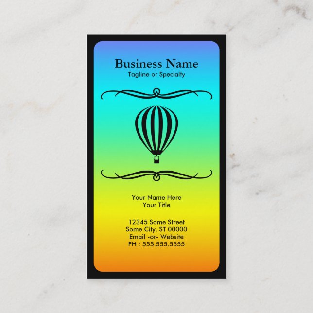 mod hot air balloon business card (Front)