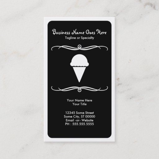 Customizable mod ice cream business card template