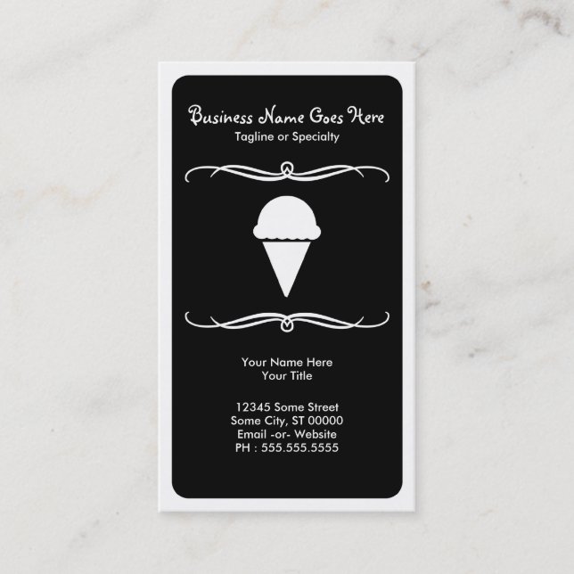 mod ice cream business card (Front)