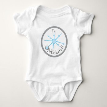 Mod  I'm Onederful Baby Bodysuit by BarbaraNeelyDesigns at Zazzle