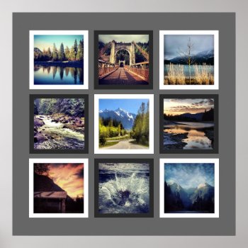 Mod  Instagram Photo Collage Poster by PartyHearty at Zazzle