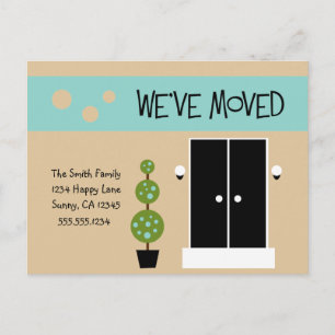 Mod  - Just Moved Announcement Postcard