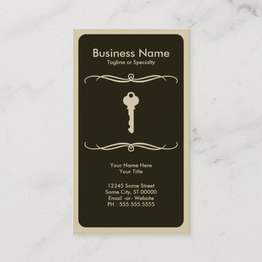Customizable mod key business card template