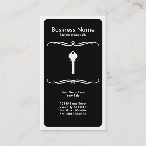Customizable mod key business card template