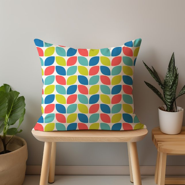 Mod Leaves Throw Pillow (Creator Uploaded)