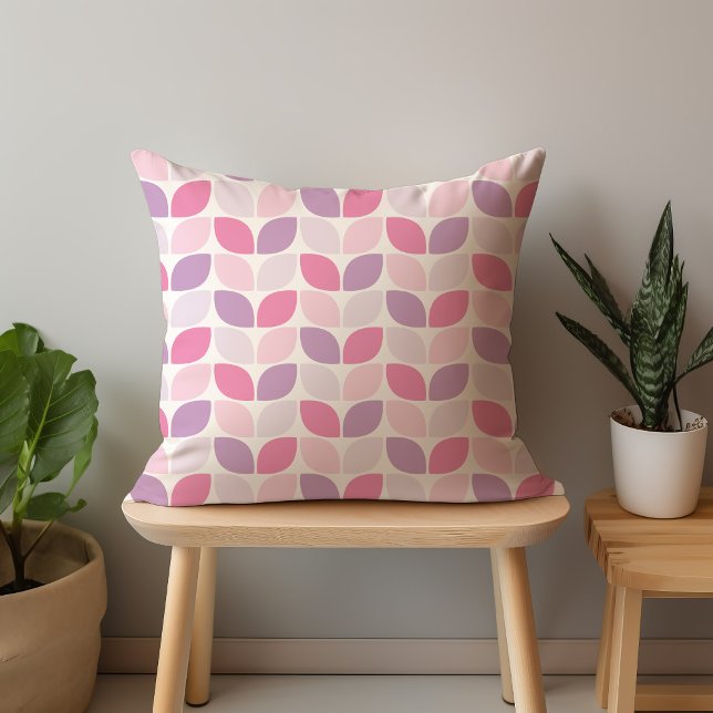 Mod Leaves Throw Pillow (Creator Uploaded)