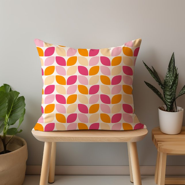 Mod Leaves Throw Pillow (Creator Uploaded)