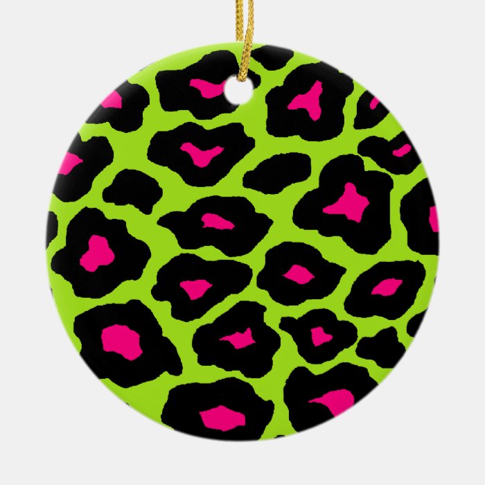Mod Leopard Christmas Tree Ornaments