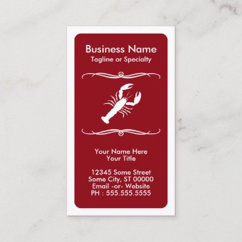 Mod Lobster Business Card by identica at Zazzle