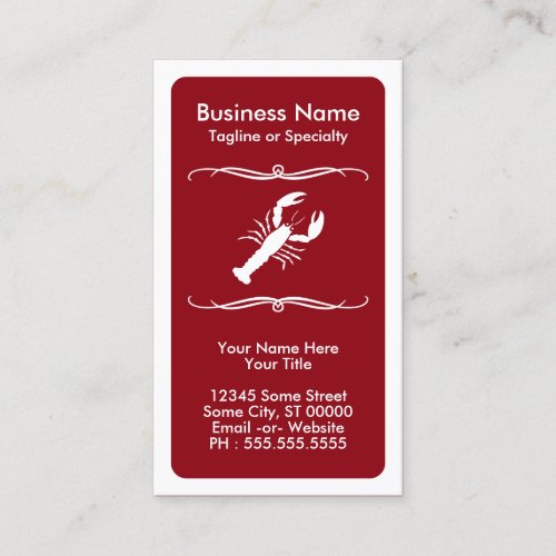 mod lobster business card