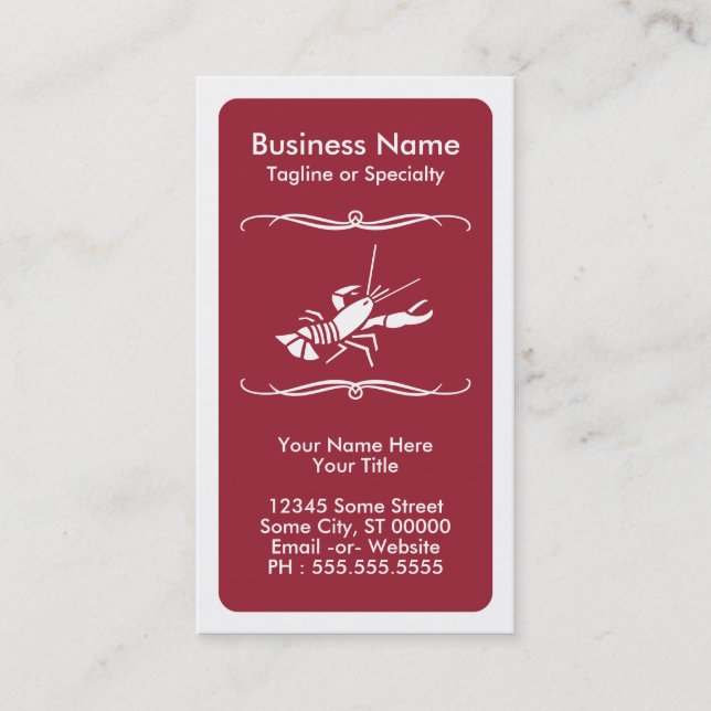 mod lobster business card (Front)
