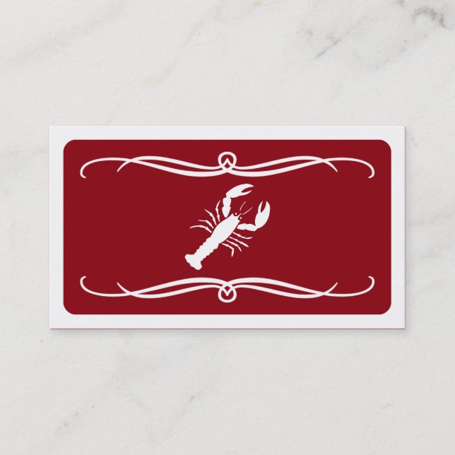 mod lobster (color customizable) business card (Front)