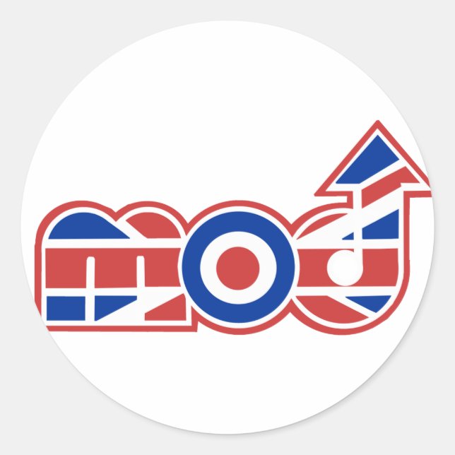 Mod Logo 2 Classic Round Sticker (Front)