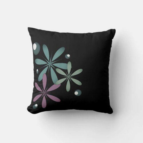 Mod Madness Geometric Colorful Throw Pillow
