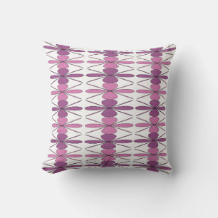 Mod Madness Geometric Pink Throw Pillow