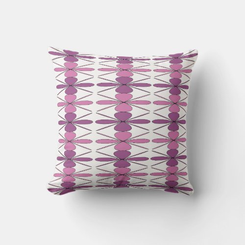Mod Madness Geometric Pink Throw Pillow