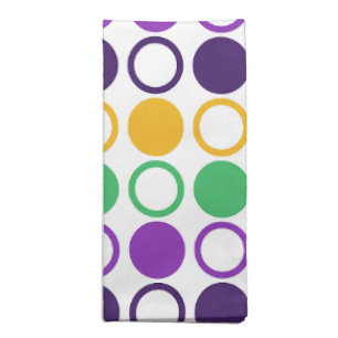 Mod Mardi Gras Dots Cloth Napkin
