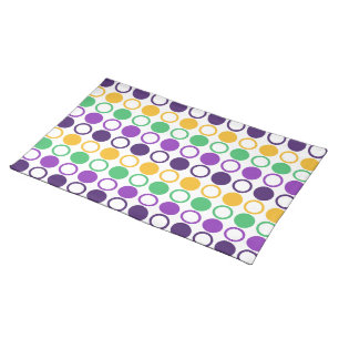 Mod Mardi Gras Dots Cloth Placemat