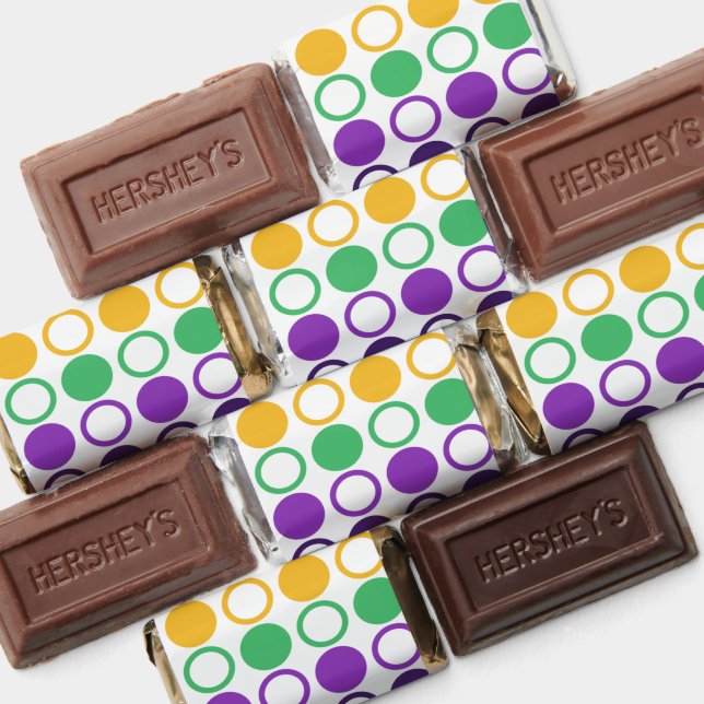 Mod Mardi Gras Dots Hershey's Miniatures (Assorted)