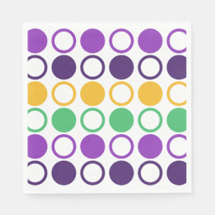 Mod Mardi Gras Dots Napkins