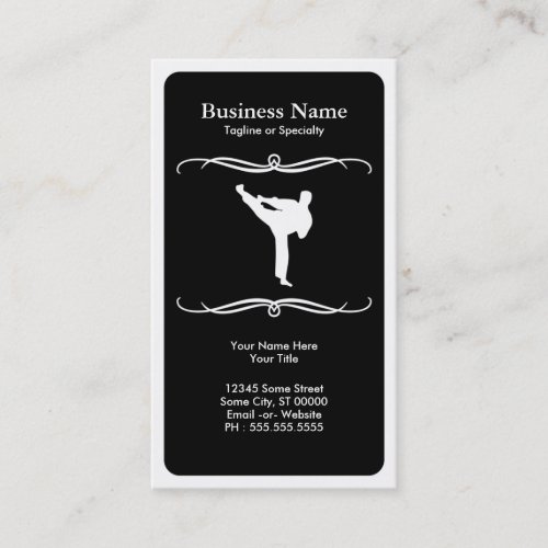 mod martial arts business card templates