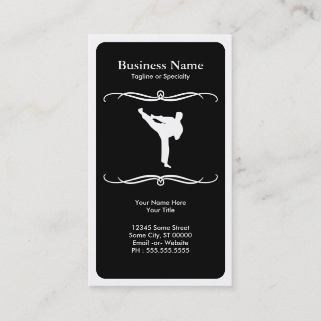 mod martial arts business card (Front)