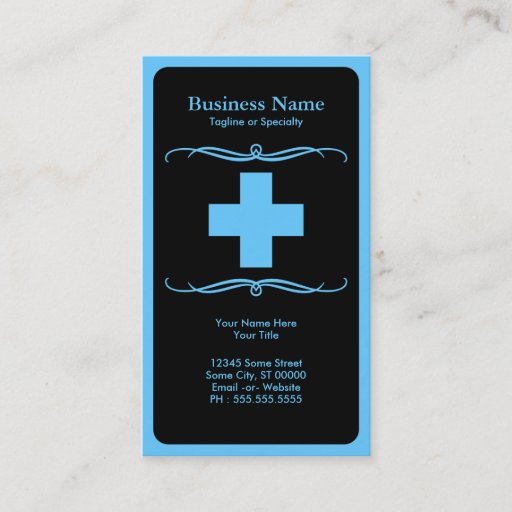 Customizable mod medical cross business card template