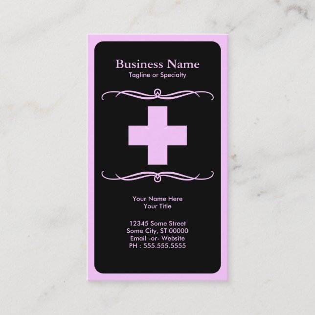 mod medical cross business card (Front)
